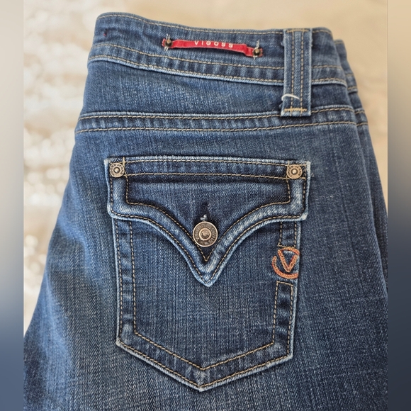 Vigoss Women's Jeans Flared Dark Wash Size 7 - Picture 1 of 7
